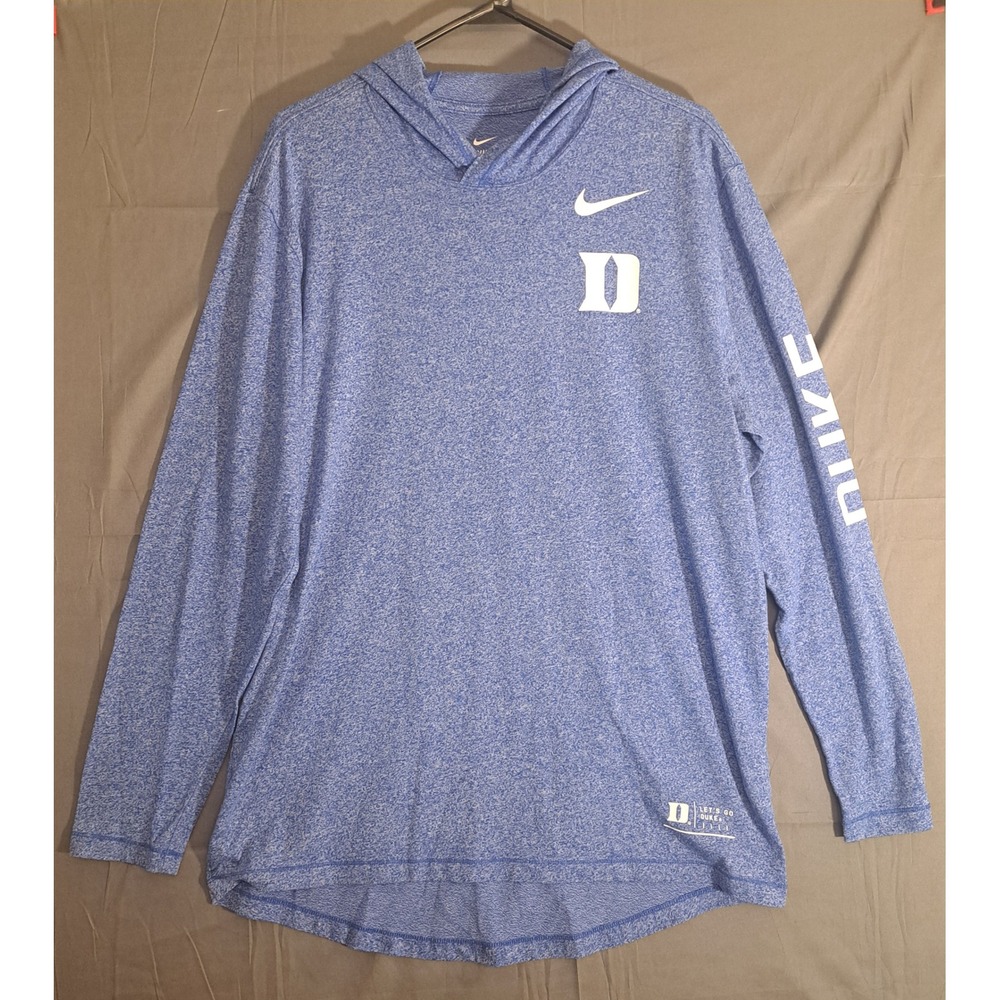 Nike Duke Blue‎ Devils Hooded Pullover Shirt Mens Size Large NCAA Basketball